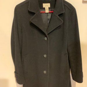 LL Bean Black Pea Coat